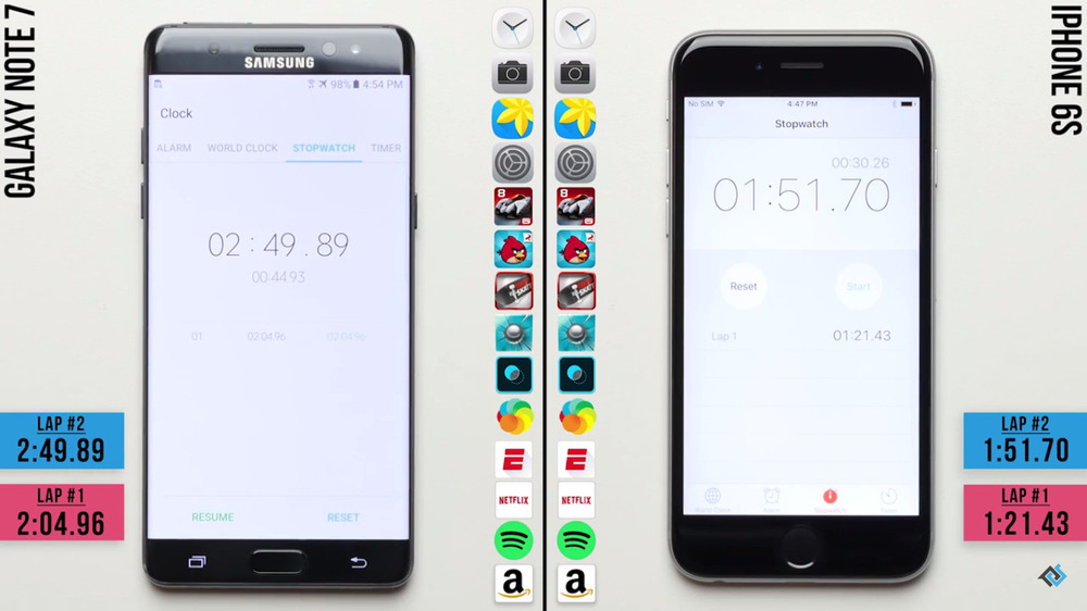 Galaxy Note 7 vs iPhone 6s
